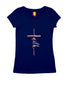 Faith in cross shape Christianity Womens Tshirts