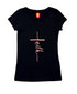 Faith in cross shape Christianity Womens Tshirts