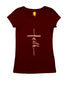 Faith in cross shape Christianity Womens Tshirts