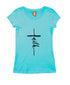 Faith in cross shape Christianity Womens Tshirts