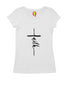 Faith in cross shape Christianity Womens Tshirts