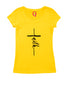 Faith in cross shape Christianity Womens Tshirts