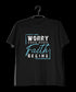 Worry ends when faith begins 2cor 5:7 Christianity Mens TShirts
