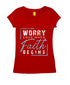 Worry ends when faith begins 2cor 5:7 Christianity Womens Tshirts