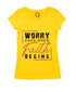 Worry ends when faith begins 2cor 5:7 Christianity Womens Tshirts
