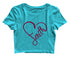 Faith in heart shape Christianity Womens Crop Tops