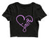 Faith in heart shape Christianity Womens Crop Tops