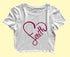 Faith in heart shape Christianity Womens Crop Tops
