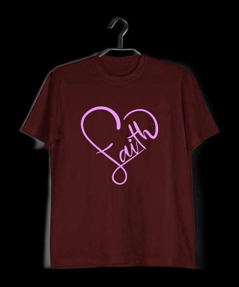 Faith in heart shape Christianity Mens TShirts