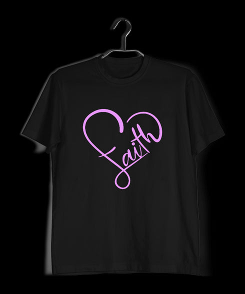 Faith in heart shape Christianity Mens TShirts