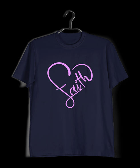 Faith in heart shape Christianity Mens TShirts