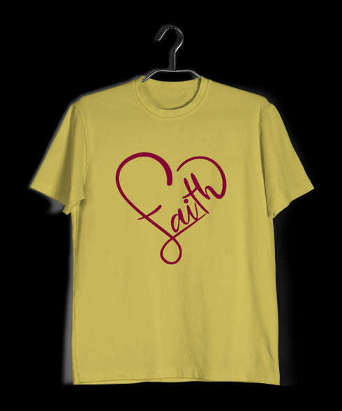 Faith in heart shape Christianity Mens TShirts