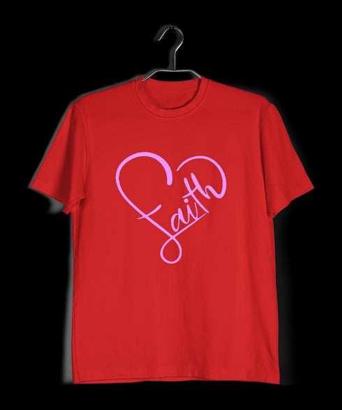 Faith in heart shape Christianity Mens TShirts