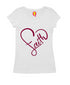 Faith in heart shape Christianity Womens Tshirts