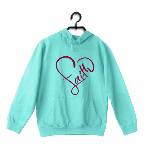 Faith in heart shape Christianity Hooded SweatShirts