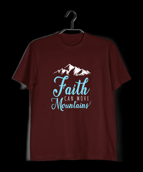 Faith can move mountains Christianity Mens TShirts