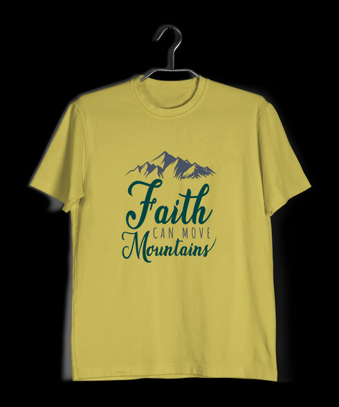 Faith can move mountains Christianity Mens TShirts