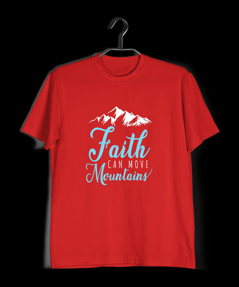 Faith can move mountains Christianity Mens TShirts
