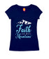 Faith can move mountains Christianity Womens Tshirts