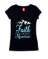 Faith can move mountains Christianity Womens Tshirts