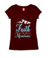 Faith can move mountains Christianity Womens Tshirts