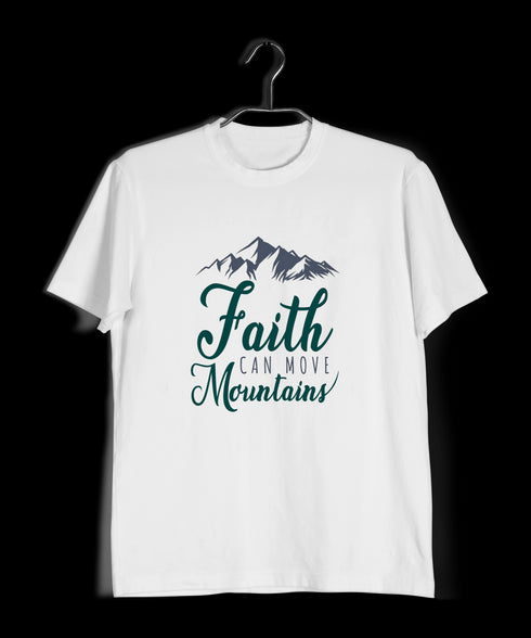 Faith can move mountains Christianity Mens TShirts