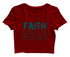 Faith | Fear (upside down) Christianity Womens Crop Tops