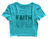 Faith | Fear (upside down) Christianity Womens Crop Tops