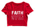 Faith | Fear (upside down) Christianity Womens Crop Tops