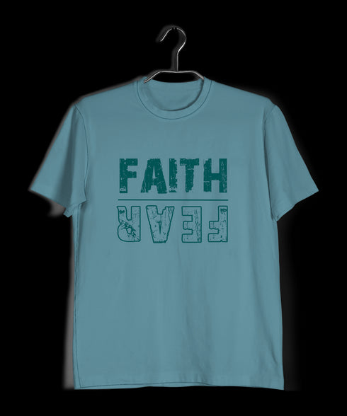 Faith | Fear (upside down) Christianity Mens TShirts
