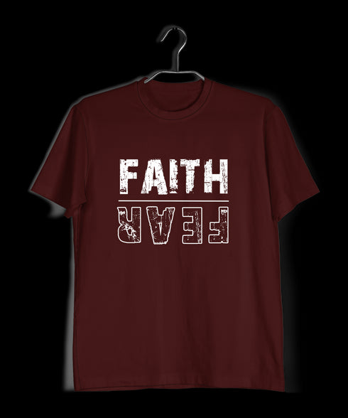 Faith | Fear (upside down) Christianity Mens TShirts