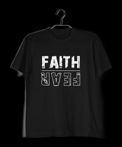 Faith | Fear (upside down) Christianity Mens TShirts