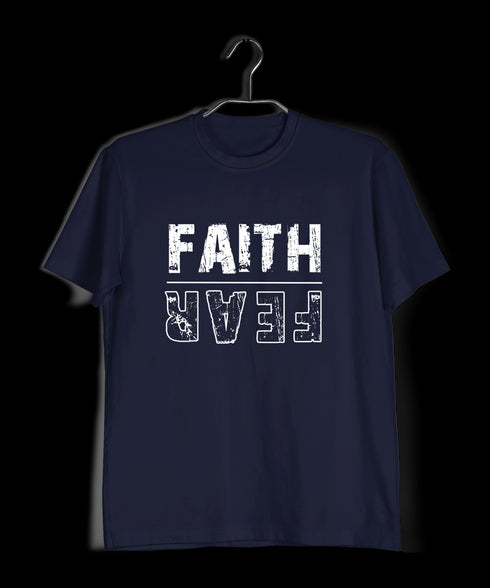 Faith | Fear (upside down) Christianity Mens TShirts