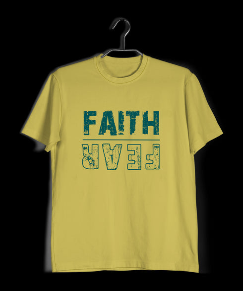 Faith | Fear (upside down) Christianity Mens TShirts