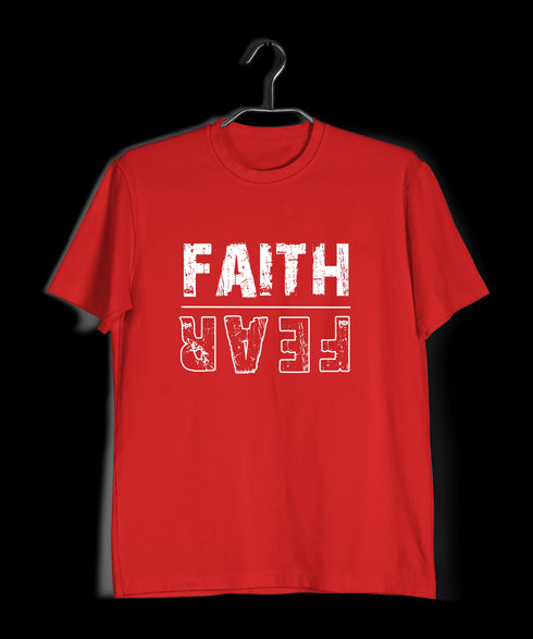 Faith | Fear (upside down) Christianity Mens TShirts