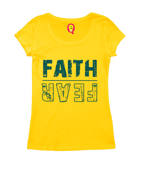 Faith | Fear (upside down) Christianity Womens Tshirts