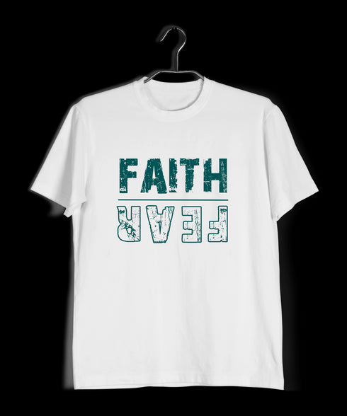 Faith | Fear (upside down) Christianity Mens TShirts