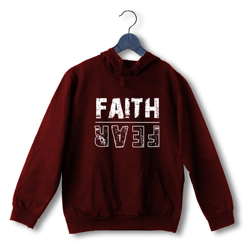 Faith | Fear (upside down) Christianity Hooded SweatShirts