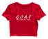 G.O.A.T. God over all things Christianity Womens Crop Tops