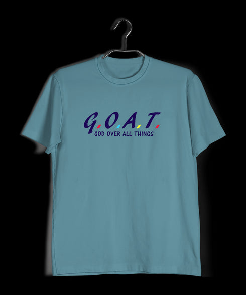 G.O.A.T. God over all things Christianity     Mens TShirts