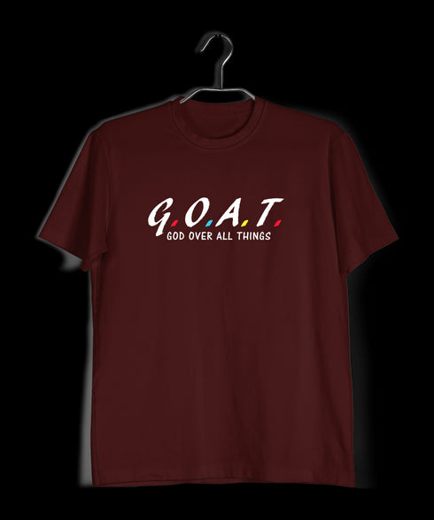 G.O.A.T. God over all things Christianity     Mens TShirts