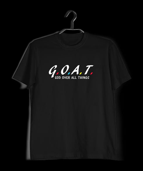G.O.A.T. God over all things Christianity     Mens TShirts