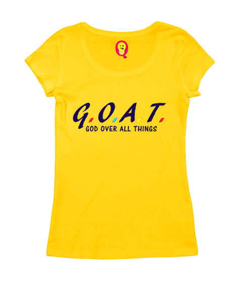 G.O.A.T. God over all things Christianity Womens Tshirts