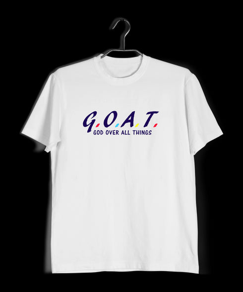 G.O.A.T. God over all things Christianity     Mens TShirts