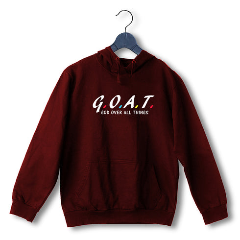 G.O.A.T. God over all things Christianity     Hooded SweatShirts