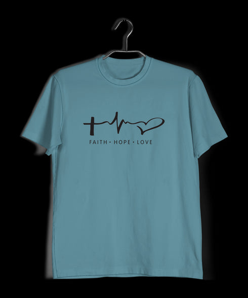 Faith. Hope. Love ECG Christianity Mens TShirts
