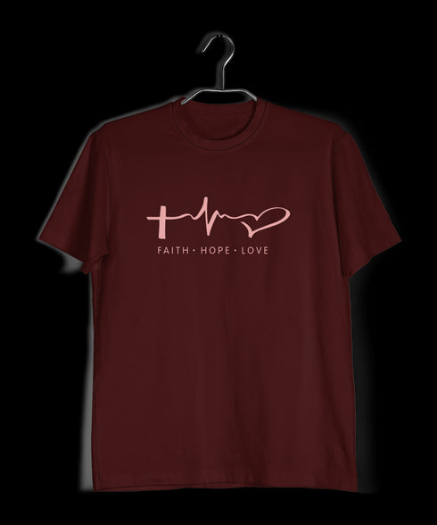 Faith. Hope. Love ECG Christianity Mens TShirts