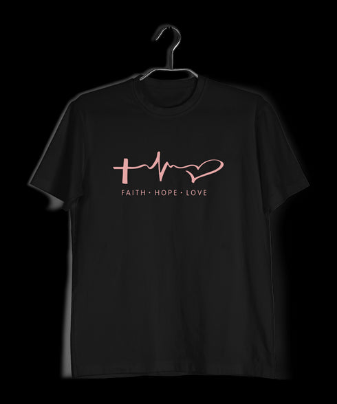 Faith. Hope. Love ECG Christianity Mens TShirts