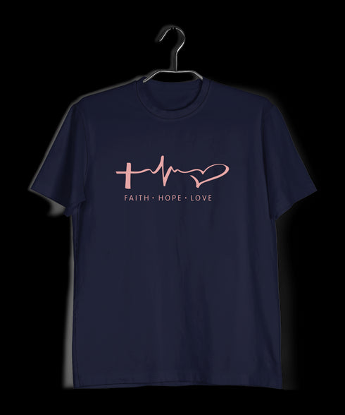 Faith. Hope. Love ECG Christianity Mens TShirts