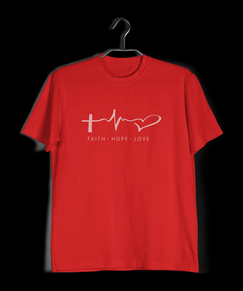 Faith. Hope. Love ECG Christianity Mens TShirts